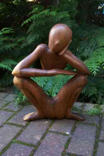 Der Denker- Abstrakt Figur 40 cm Suar Holz Bali Handarbeit Holzfigur
