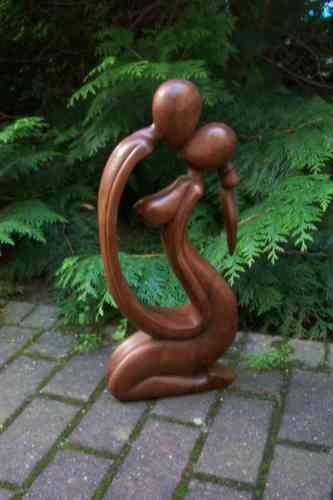 Liebes Paar- Liebespaar Couple Einheit 50 cm Suar Holz Bali Handarbeit Holzfigur Skulptur