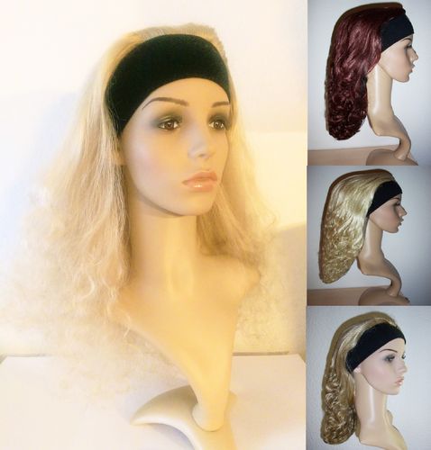 Luxus Perücke -JENNY- in 6 Farben- Haarband Haarteil Haarnetz Solida Bel Hair