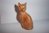 Katze Katzen- dreht den Kopf- 10 cm BALI Handarbeit Holzfigur Skulptur