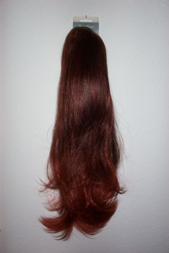 Luxus Haarteil Spange (B-WARE) Kastanie-Schwarz -Tamara 2- Haarspange Solida Bel Hair- Restposten