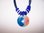Halskette -Yin- Yang- ausgefallen Necklace Blau- Weiß Modeschmuck Kette