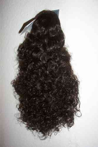 Haarteil -BELLA 2- Dunkelbraun- Perücke Locken- Pracht Spange Haarspange Solida Bel Hair