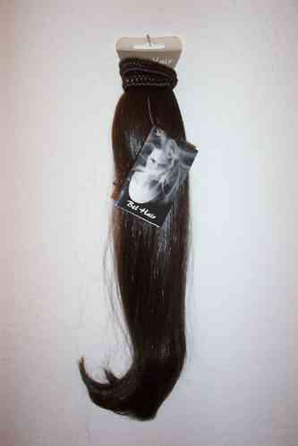 Haarteil -VICKY- Dunkelbraun Zopfverlängerung Pferdeschwanz Solida Bel Hair