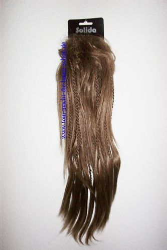 Haarteil -JULIA- Spange - Hellbraun - Zöpfchen Zöpfe Haarspange Krallen Solida Bel Hair