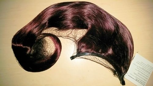 Haarteil -EMMA- Bordeaux- Schwarz- Glatt Butterfly- Bananenspange Spange Solida Bel Hair