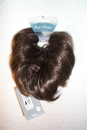 Haargummi -KERSTIN- DUNKELBRAUN- HELLBRAUN- Zopfgummi Haarteil Solida Bel Hair