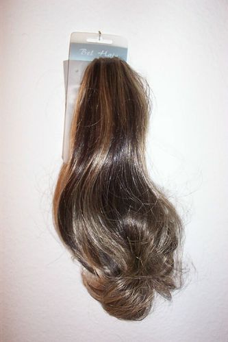Haarteil -STELLA- Mittelblond- Dunkelbraun (NEUWARE) Haarspange Haarverlängerung Solida Bel Hair