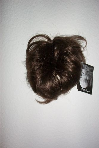 Haargummi -KERSTIN- MITTELBRAUN- Zopfgummi Haarteil Solida Bel Hair