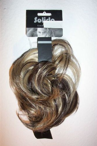 Haargummi -KERSTIN- MITTELBLOND- DUNKELBRAUN- Zopfgummi Haarteil Solida Bel Hair
