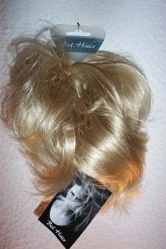 Haargummi -KERSTIN- HELLBLOND - MITTELBLOND- Zopfgummi Haarteil Solida Bel Hair