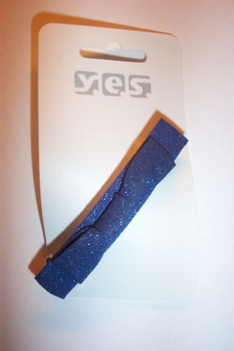 Haarspange -Blau, Schleife- Patentspange Haarklammer Haarschmuck SOLIDA Y.E.S 125
