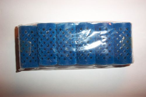 6 Stück Samtwickler 22 mm -Blau, Kurz- Lockenwickler Wickler Papilotten Solida