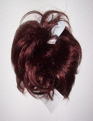 Haargummi -KERSTIN- KASTANIENBRAUN- Zopfgummi Haarteil Fashionring Perücke Solida Bel Hair