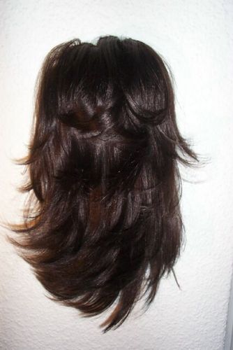 LUXUS Haarteil -LEA- Dunkelbraun- Einsteckkämme Solida Bel Hair NEU