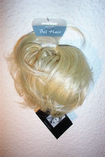 Haargummi -KERSTIN- PLATINBLOND- Zopfgummi Haarteil Fashionring Solida Bel Hair