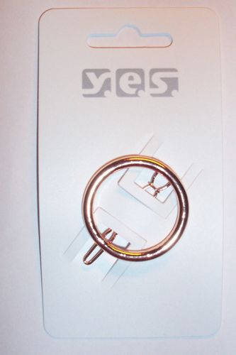 Haarspange Rund - GOLD - Metall - Druckverschluss Patentspange Haarklammer Haarschmuck SOLIDA Y.E.S