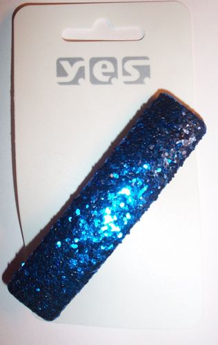 Haarspange -Blau - Glitzer Nr.2 - Patentspange Haarklammer Haarschmuck SOLIDA Y.E.S 125